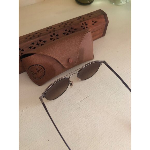 RAY BAN Light Brown Unisex Sunglasses RB3596 with Protective Case - Picture 12 of 13
